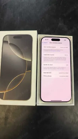 Apple iPhone 16 Pro   128GB   Natural Titanium   Black Titanium