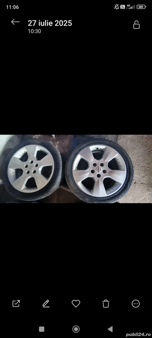 vând jante pe 17 cu anvelope de vara 225/45/17 - imagine 2