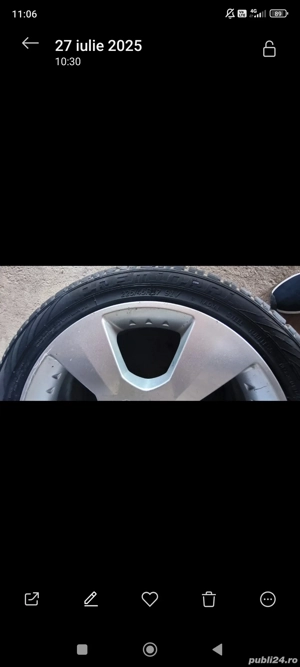 vând jante pe 17 cu anvelope de vara 225/45/17