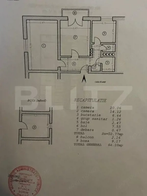 Apartament 2 camere, 64.10 mp, zona Copou - imagine 13
