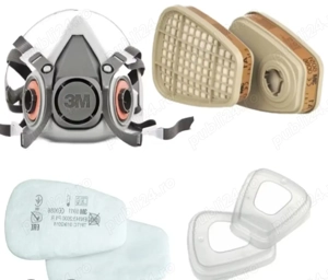 Măști de protectie 3M + filtre prefiltre capace,  150 lei ,  - imagine 5