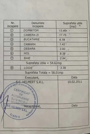 Narcisa, 2 camere la parter cu balcon intabulat