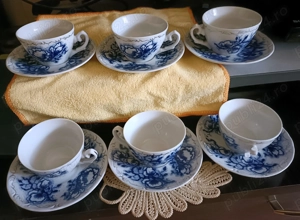 SERVICI DE CAFEA cobalt Portelan romanesc - imagine 5