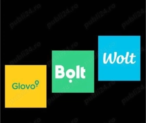 Angajam curieri livratori  Glovo Bolt Wolt