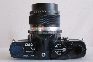 Aparat foto cu film olympus om-2 + obiectiv zuiko auto-t 2.8 100 - imagine 2
