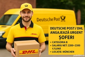 DEUTSCHE POST   DHL angajează urgent șoferi cat. B  Germania