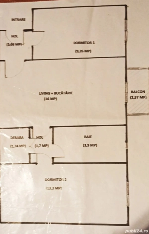 Apartament cu 2 camere zona centrală  - imagine 8