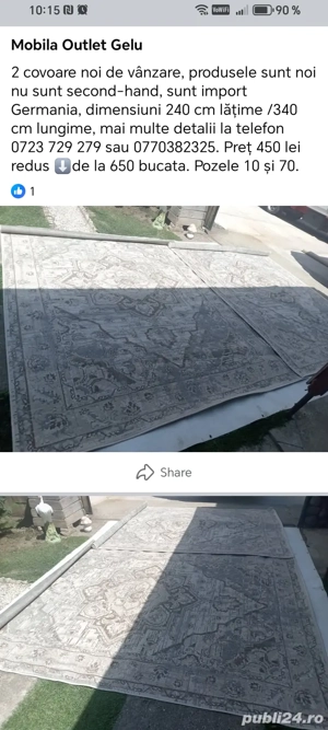 Covoare noi de vânzare 