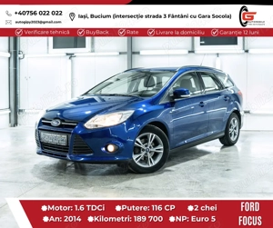 FORD FOCUS Fab. 06.2014 Diesel 116CP Parbriz Scaune Încălzite Climatronic