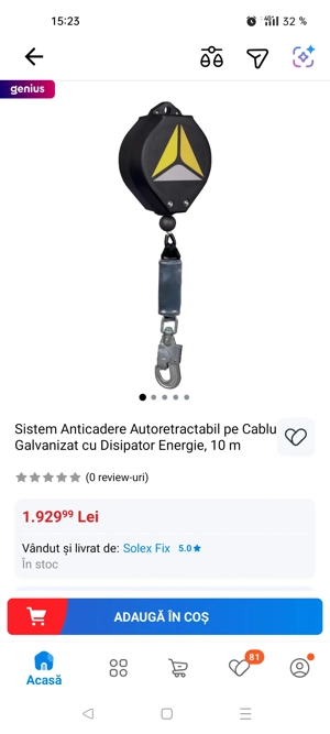 Sistem Anticadere Autoretractabil - imagine 3