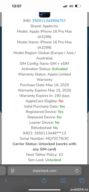 iphone 16 pro max 100% - imagine 5