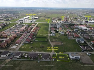 Teren de vânzare 600 mp cu front de 24 ml în Cartier Europa,Mosnita Noua 62.000E - imagine 2