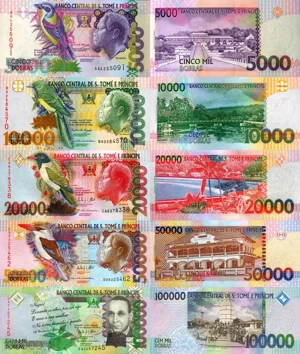  Lot 9 bancnote SAO TOME & principe unc