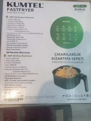 AirFryer Kumtel HAF-03  8.5L 1800W  up to 200 degrees  60min.time  - imagine 4