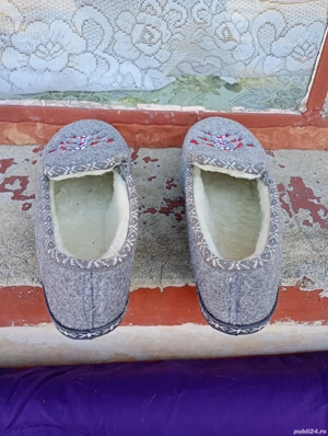 Pantofiori dama material pâslă  - imagine 2