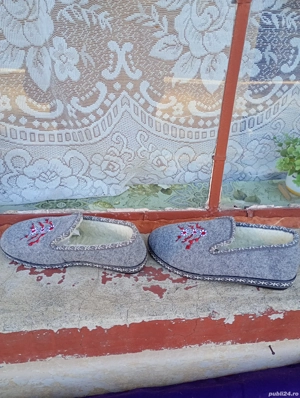 Pantofiori dama material pâslă  - imagine 3