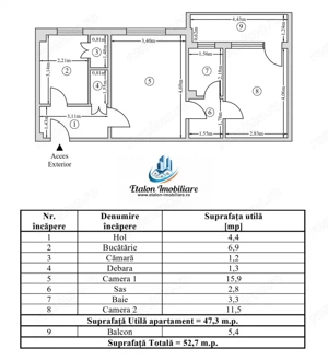 Apartament 2 camere semidecomandat, parter, Zona Posta Maratei