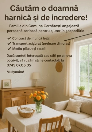 MENAJERA cu experienta