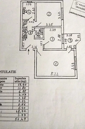 Apartament spațios, 2 camere decomandate, etaj 4, zona Piața Centrală   Galați - imagine 7