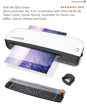 Laminator A4, Laminator cu 9 pungi A4 A5 A6 Set de laminator, ABS eliberare blocaj, tăietor, ro