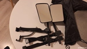 Set de 2 oglinzi pentru rulotă, oglinzi suplimentare universale, oglindă de remorcare dublă convexă 