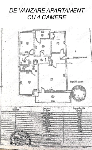 Apartament 4 camere, 123 mp   Ultracentral, zona Teatru Tribunalul Nou, Focșani