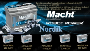 Super oferte baterii auto MACHT