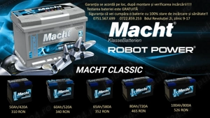 Ofertă baterii auto MACHT
