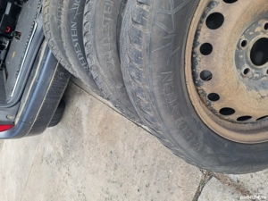 4 cauciucuri de iarna 205 60 16 cu jante de tabla 5x114.5  - imagine 5