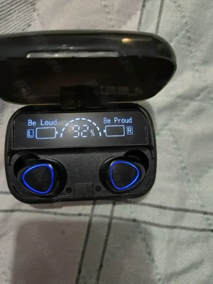 Casti OZ M10 Bluetooth 5.3 Wireless, Baterie externa