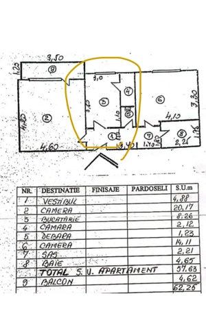 Apartament 2 camere de vanzare.