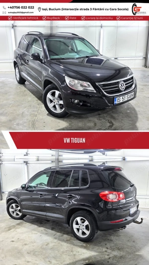 VW TIGUAN Înmatriculat RO Fab.2009 Diesel 177CP Piele Navigație Climatronic - imagine 5