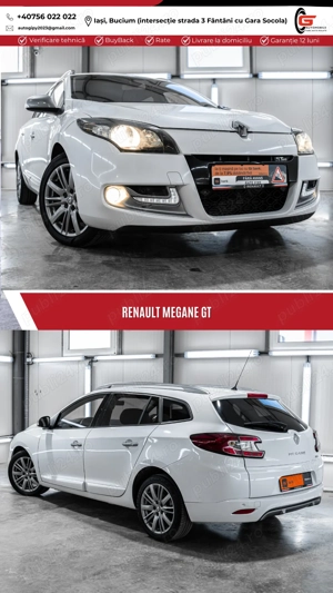 RENAULT MEGANE 3 GT Fab.2013 1.5 Diesel Euro5 CP 110 Navi Climatronic Piele - imagine 5