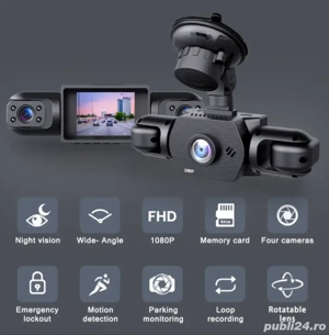 Camera de bord Camera auto Dash cam - 4 camere - NOU