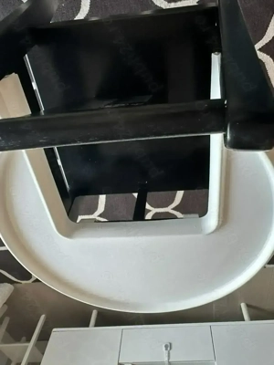 Scaun înalt cu tavă, negru Ikea BL MES