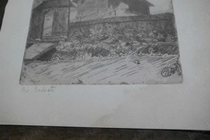 Gravura Anton Kaindl (1872-1951) Biserica Budesti - imagine 2