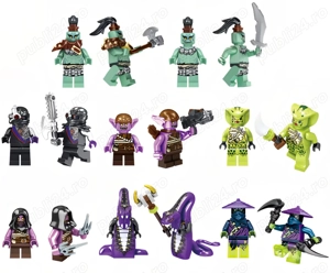 Set 8 Minifigurine tip Lego Ninjago sez.13 cu Murt, Moe si Nindroid