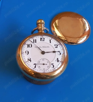 Ceas de buzunar Hamilton Watch Co. pt. caile ferate RR Grade Clasa A