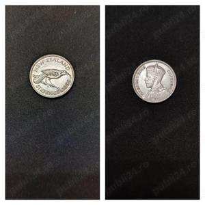 Moneda argint 6 Pence, NOUA ZEELANDA, 1936