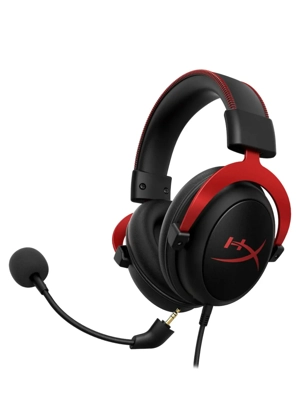 Casti gaming HyperX Cloud II Black-Red surround 7.1 virtual, USB jack 3,5mm, microfon detasabil.  - imagine 2