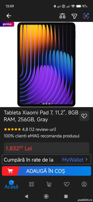 Tableta Xiaomi Pad 7 Gray, 8GB RAM, 256GB ROM, sigilată. - imagine 4