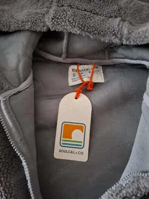 Jacheta cu glugă Soul Cal Sherpa femei - L (40) - noua - imagine 3