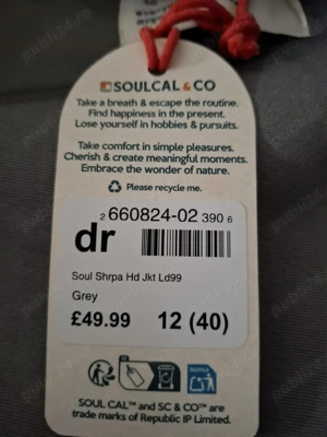 Jacheta cu glugă Soul Cal Sherpa femei - L (40) - noua - imagine 2