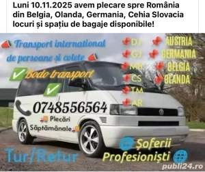 plecare chiar si astazi Duminica-09.11.2025