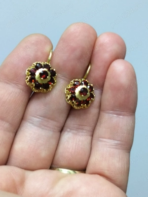 Cercei din Aur 18k cu Granate Naturale 
