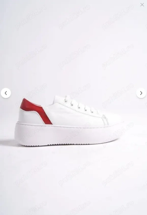 Adidas alb, piele naturala, mar.38,5 - 24.5 cm lungime brant 