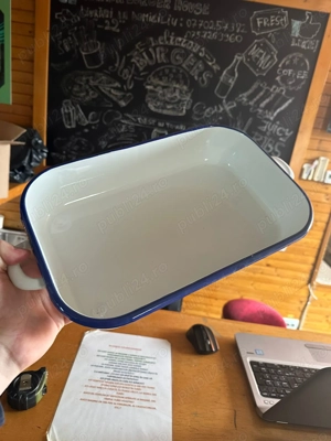 Platouri email cu toartă (32x22x7cm) 18 bucăți