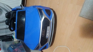 Masinuta electrica copii, Audi SQ8, 70W, 12V, telecomanda, roti moi, scaun tapitat, albastra - imagine 3