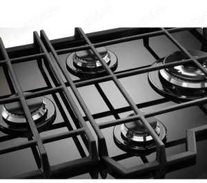 Plita incorporabila sticlă ELECTROLUX - model KGG6456K, Gaz, 4 arzatoare, Wok, negru-NOUA!