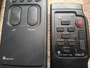Telecomanda originala Sony RM-833 si Sony VTR RMT - 708 Video8 - imagine 4